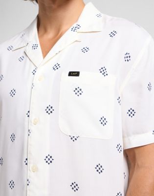 Short Sleeve Resort Shirt in Ecru alternative view 4