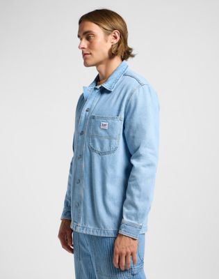 Loose Workwear Overshirt in Skyline Wash alternative view 4
