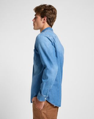 Workwear Shirt 2.0 in Mid Denim alternative view 3