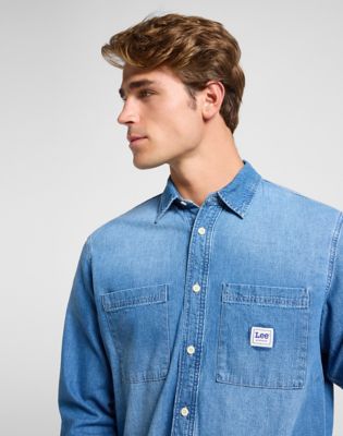 Workwear Shirt 2.0 in Mid Denim alternative view 4