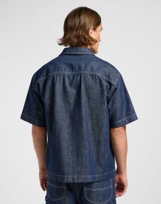 Short Sleeve Workwear Shirt in Rinse Wash alternative view
