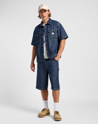 Short Sleeve Workwear Shirt in Rinse Wash alternative view 2