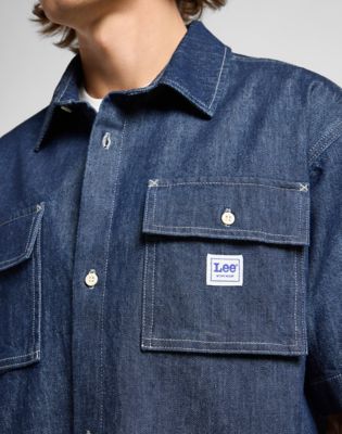 Short Sleeve Workwear Shirt in Rinse Wash alternative view 4