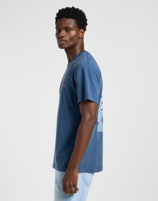 Short Sleeve Relaxed Tee in Orion Blue alternative view 3