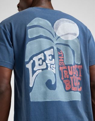 Short Sleeve Relaxed Tee in Orion Blue alternative view 4