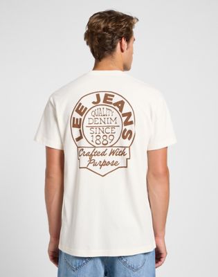 Short Sleeve Relaxed Tee in Ecru alternative view