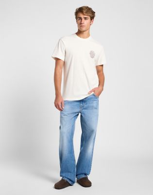 Short Sleeve Relaxed Tee in Ecru alternative view 2