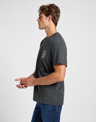 Short Sleeve Relaxed Tee in Washed Black alternative view 3
