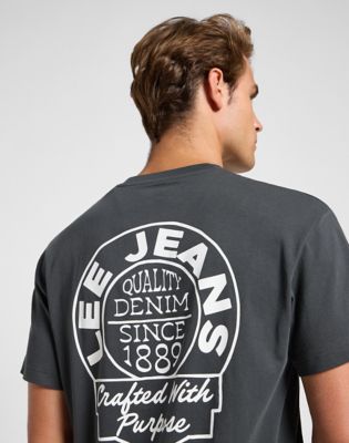 Short Sleeve Relaxed Tee in Washed Black alternative view 4