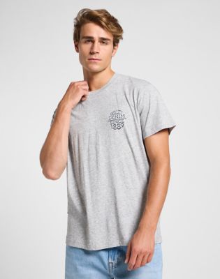 Short Sleeve Relaxed Tee in Grey Mele