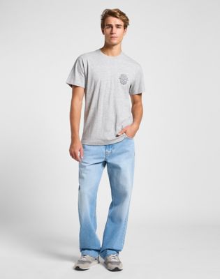 Short Sleeve Relaxed Tee in Grey Mele alternative view 2