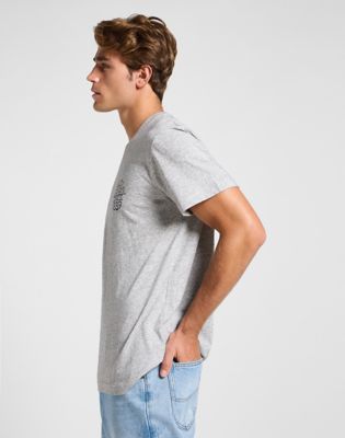 Short Sleeve Relaxed Tee in Grey Mele alternative view 3