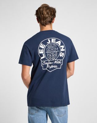 Short Sleeve Relaxed Tee in Mood Indigo alternative view