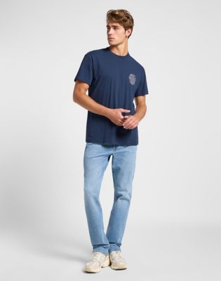Short Sleeve Relaxed Tee in Mood Indigo alternative view 2