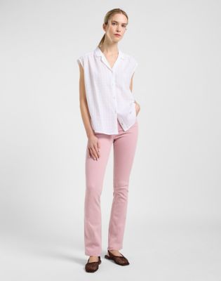 Cap Sleeve Shirt in Bright White alternative view 2
