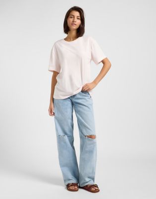 Relaxed Graphic Tee in Frost Pink alternative view 2