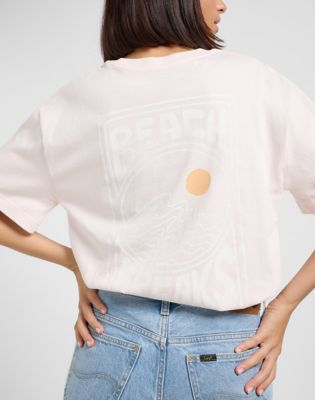 Relaxed Graphic Tee in Frost Pink alternative view 4