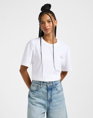 Relaxed Graphic Tee in Bright White
