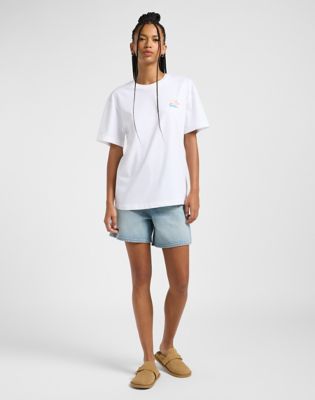 Relaxed Graphic Tee in Bright White alternative view 2