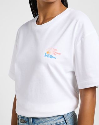 Relaxed Graphic Tee in Bright White alternative view 4