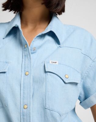 Crop Tied Western Shirt in Light Mood alternative view 4