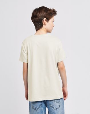 Badge Tee in White Aspergus alternative view 2