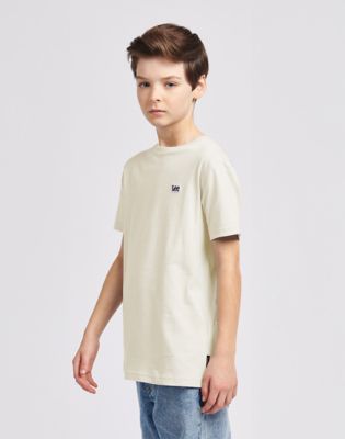 Badge Tee in White Aspergus alternative view 3