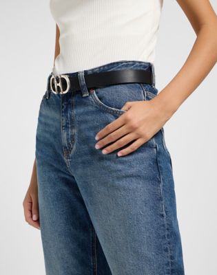 Double Clasp Belt in Black alternative view