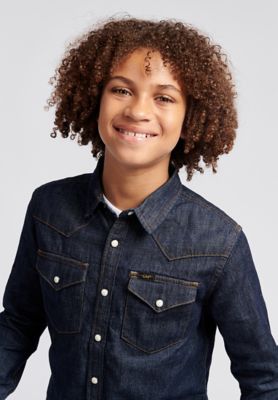 Western Shirt in Dark Wash alternative view 2