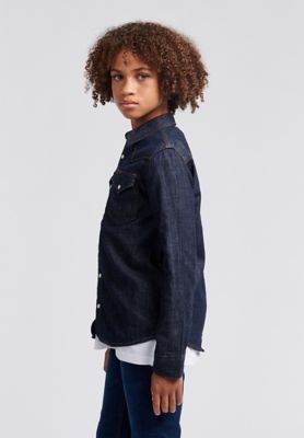 Western Shirt in Dark Wash alternative view 4
