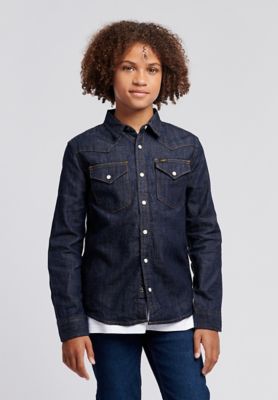 Western Shirt in Dark Wash alternative view 5