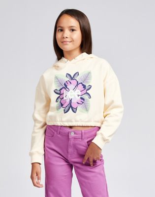 Floral Hoodie in Pearled Ivory
