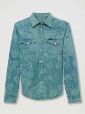 Men's Lee® x Paul Smith Western Shirt in Light Green