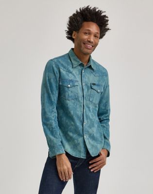 Men's Lee® x Paul Smith Western Shirt in Light Green alternative view