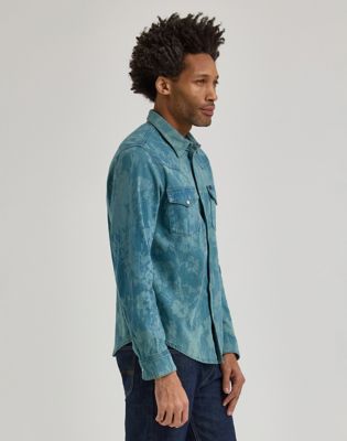 Men's Lee® x Paul Smith Western Shirt in Light Green alternative view 4