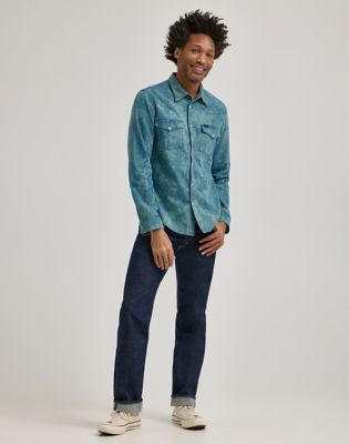 Men's Lee® x Paul Smith Western Shirt in Light Green alternative view 3