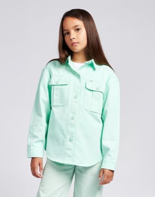 Twill Overshirt in Brook Green