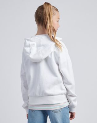 Wobbly Graph Ziptru Hoodie in Bright White alternative view 2