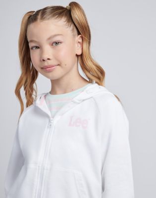 Wobbly Graph Ziptru Hoodie in Bright White alternative view 4
