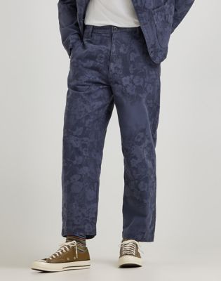 Men's Lee® x Paul Smith Jacquard Tapered Trouser Pant in Indigo Floral alternative view