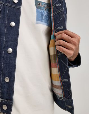Men's Lee® x Paul Smith Selvedge Storm Rider Jacket in Rinse alternative view 5