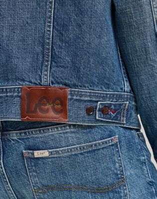 Men's Lee® x Paul Smith Selvedge Storm Rider Jacket in Mid Wash alternative view 6