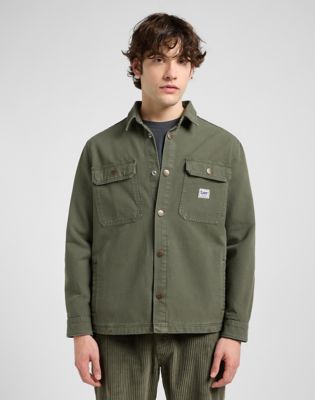 Workwear Relaxed Overshirt in Oak Moss