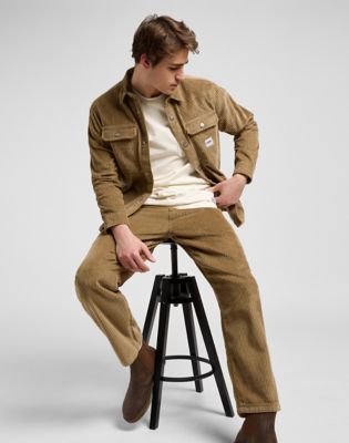 Workwear Relaxed Overshirt in Dark Khaki