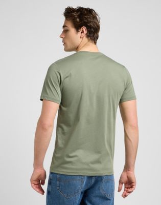 Lee Regular Short Sleeve Patch Logo Tee Olive Stone, Lee