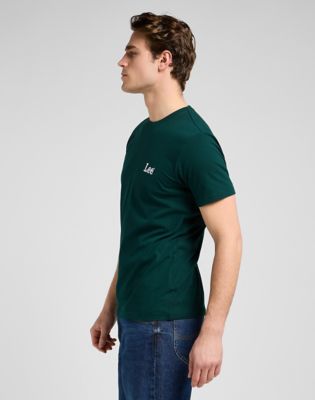 Regular Short Sleeve Small Logo Tee in Jade Forest