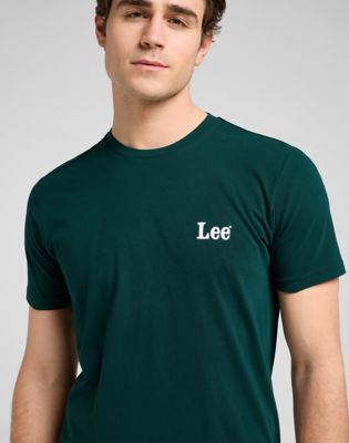 Regular Short Sleeve Small Logo Tee in Jade Forest