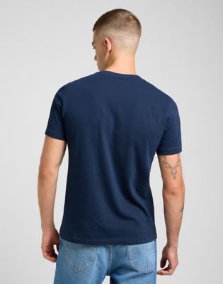 Lee Regular Short Sleeve Small Logo Tee Rivet Navy, Lee