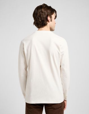 Regular Long Sleeve Wobbly Lee Tee Ecru, Lee