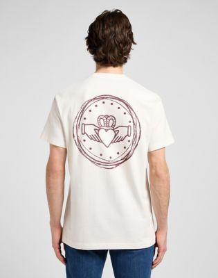 Relaxed Graphic Tee in Ecru